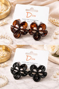 Flower Claw Clips 2-Pack | Tortoiseshell Hair Accessories