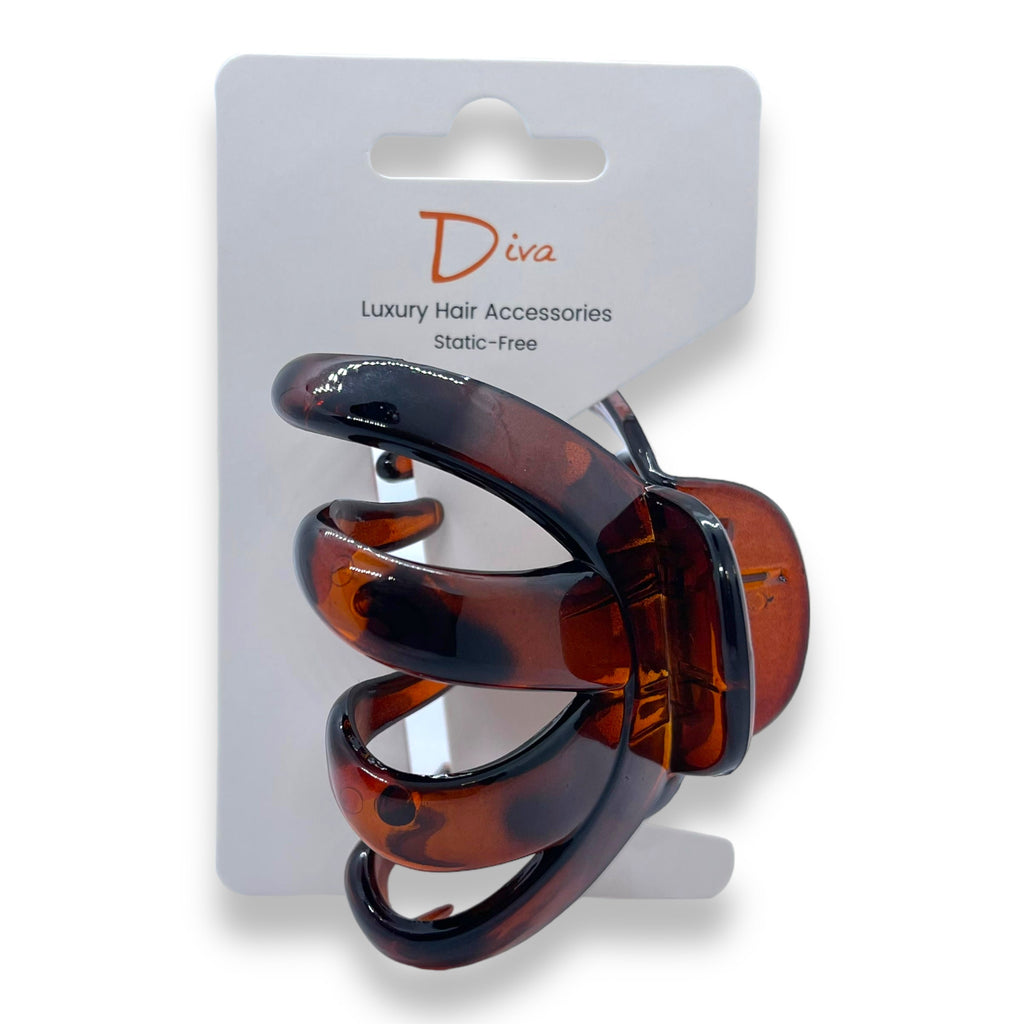 Tortoiseshell Claw Clip | Korean Luxury Hair Accessory, 11.5cm