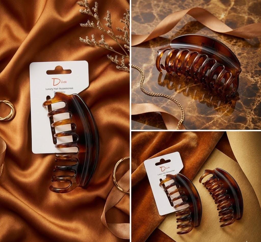 Tortoiseshell Hair Claw Clip | Diva Luxury, French Style