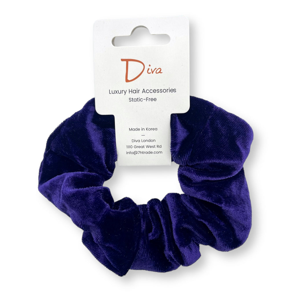 Purple Velvet Scrunchie | Thick Hair Accessories, Hand-Sewn