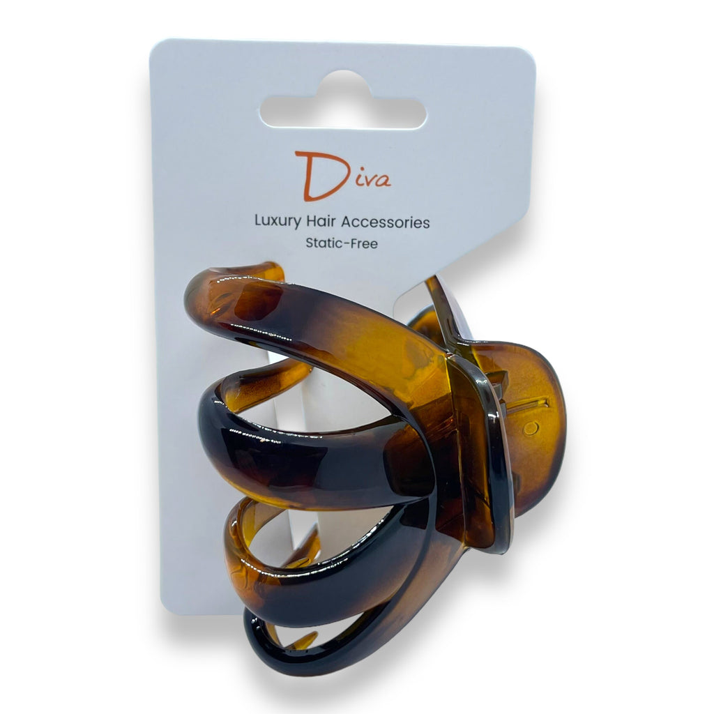 Tortoiseshell Claw Clip | Korean Luxury Hair Accessory, 11.5cm