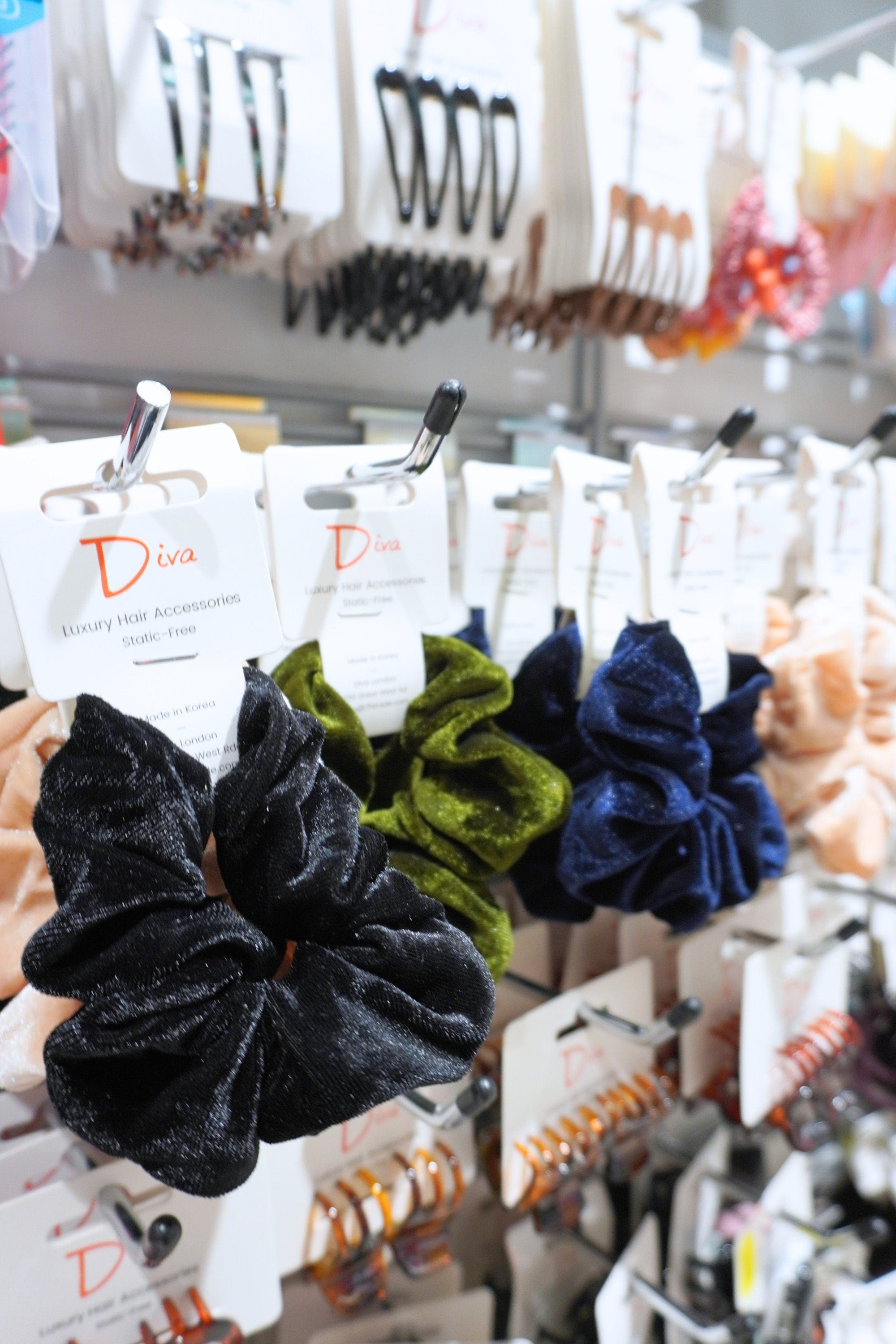 Steel Blue Velvet Scrunchie | Handmade Luxury Hair Tie