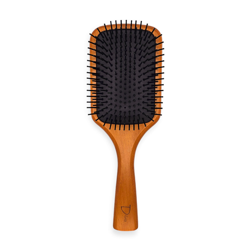 Beechwood Paddle Brush: Detangling, Massaging Scalp
