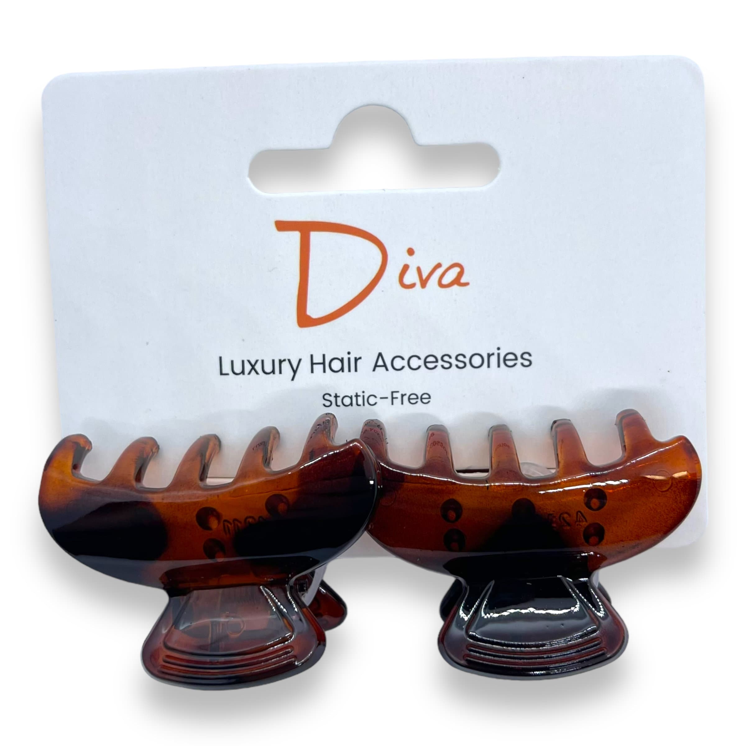 Korean Luxury Claw Clips 2-Pack | Minimalist Acrylic Hair Accessories (4cm)