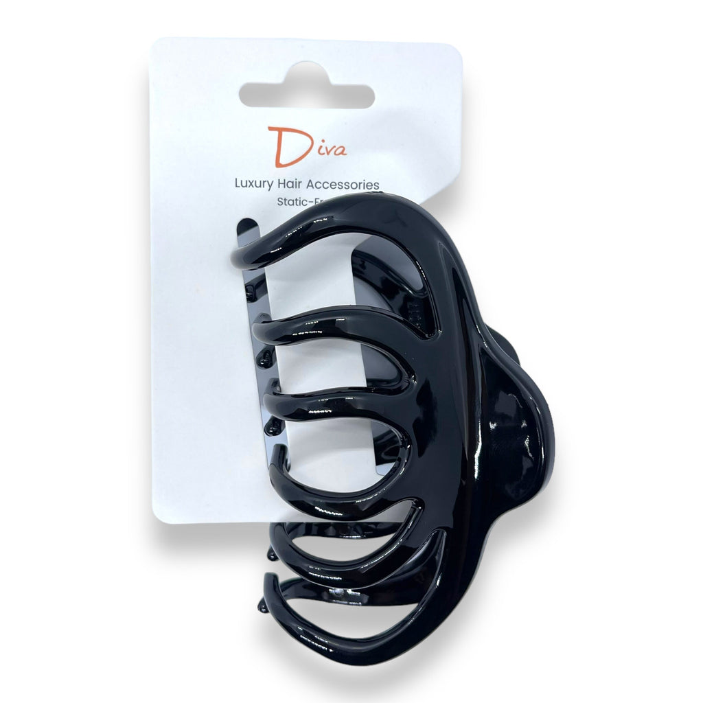 Tortoiseshell Claw Clip | Korean Luxury Hair Accessory, Med-Thick Hair