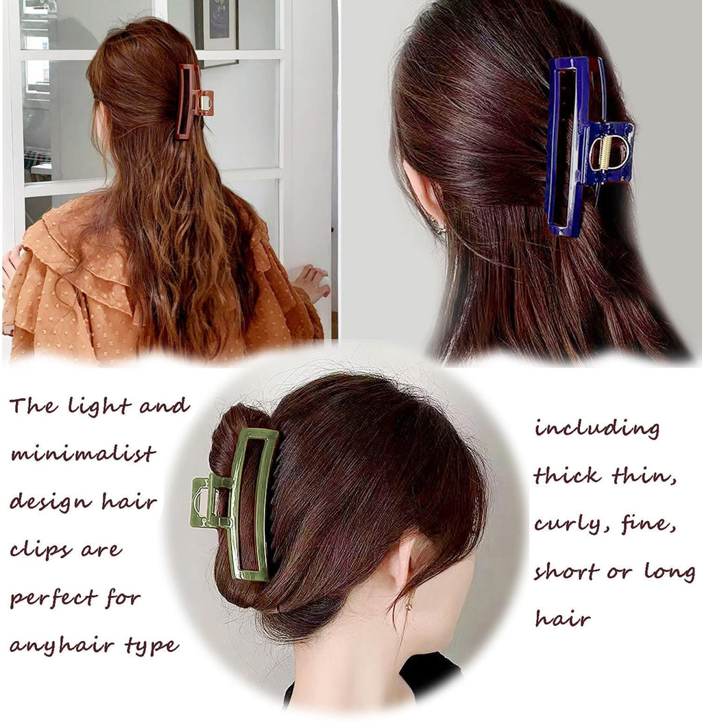 Diva Handmade Claw Clip | Luxury Hair Accessories | Thick Hair | Gift for Her | Hand-smoothed edges | Premium finish | XLarge Open Sq 11.5cm