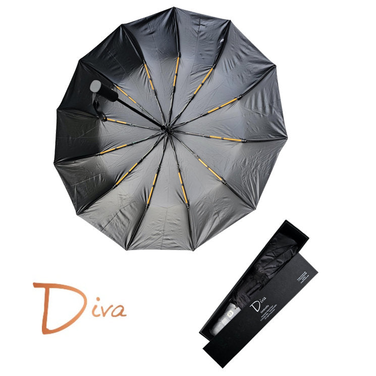 Diva Portable Umbrella: Auto Open/Close, Windproof UV Protection