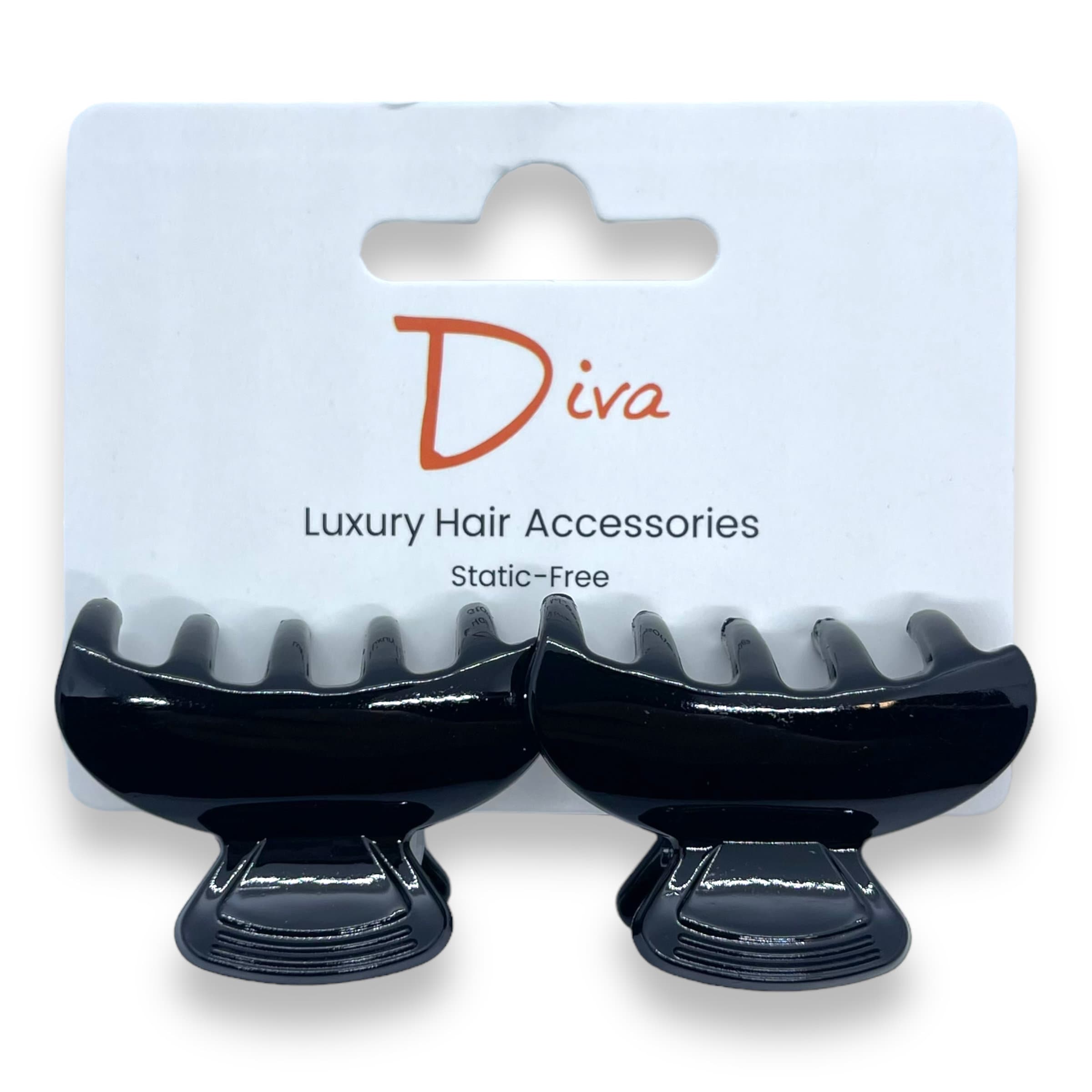 Korean Luxury Claw Clips 2-Pack | Minimalist Acrylic Hair Accessories (4cm)