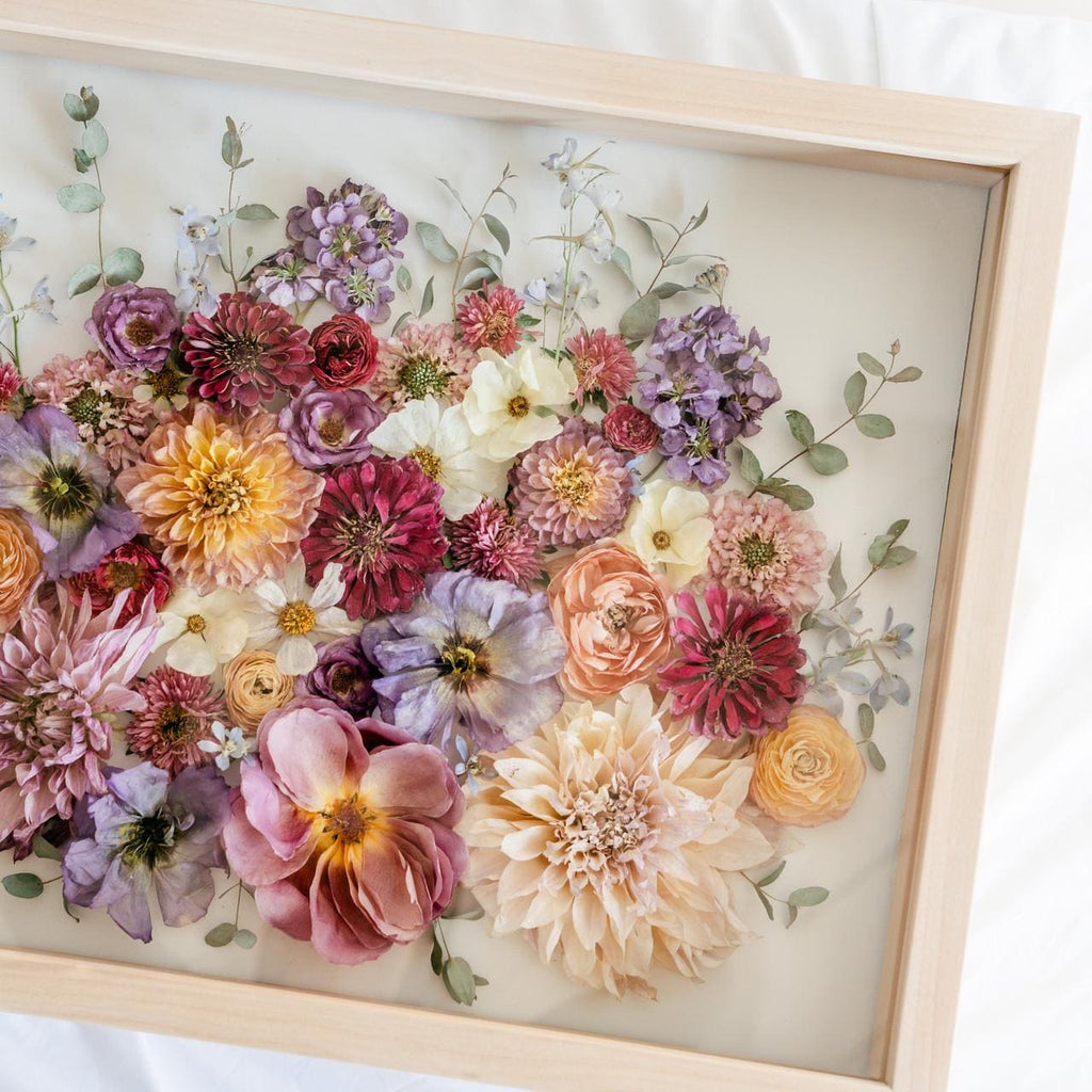 Shadow Box Frame Display Case Wooden Picture Frame with Glass, string clip for photos inside. Ideal for Wall and Tabletop