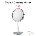 Diva 1x/3x/5x/10x Magnifying Mirror (A) | Double-Sided | Premium Metal | Minimalist | Tabletop Mirror | Freestanding Makeup | Chrome Plated