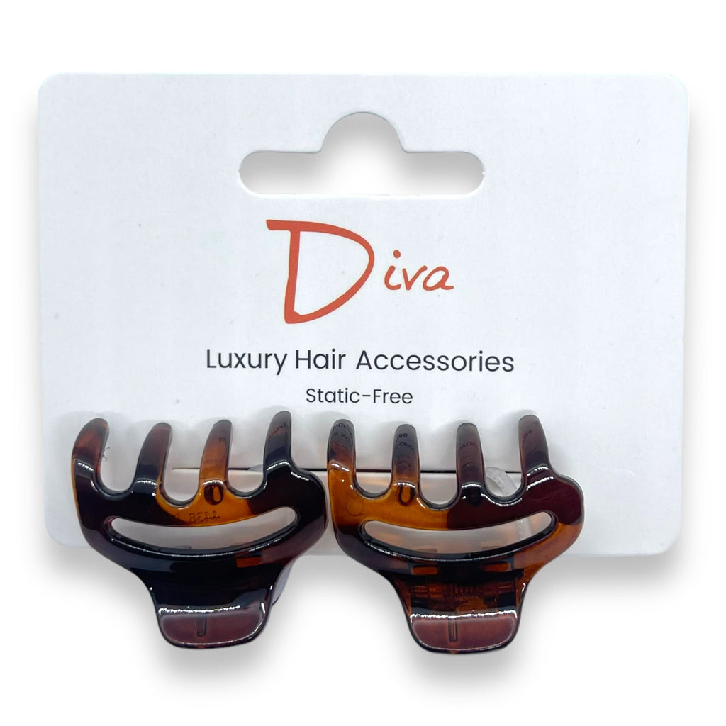 Diva Korean Claw Clips: Luxury Acrylic Hair Accessories (3cm)