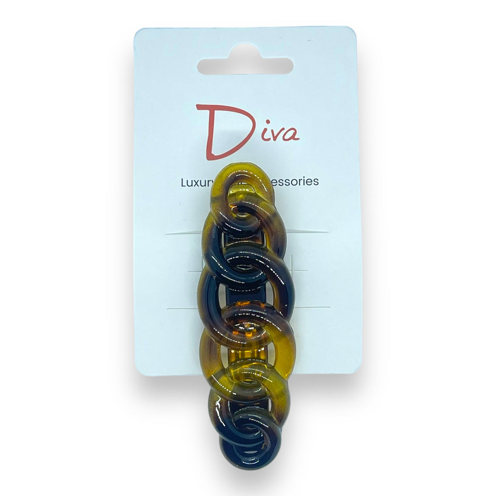 Tortoiseshell Ring Barrette | Diva Korean Hair Clip, Fine-Medium Hair
