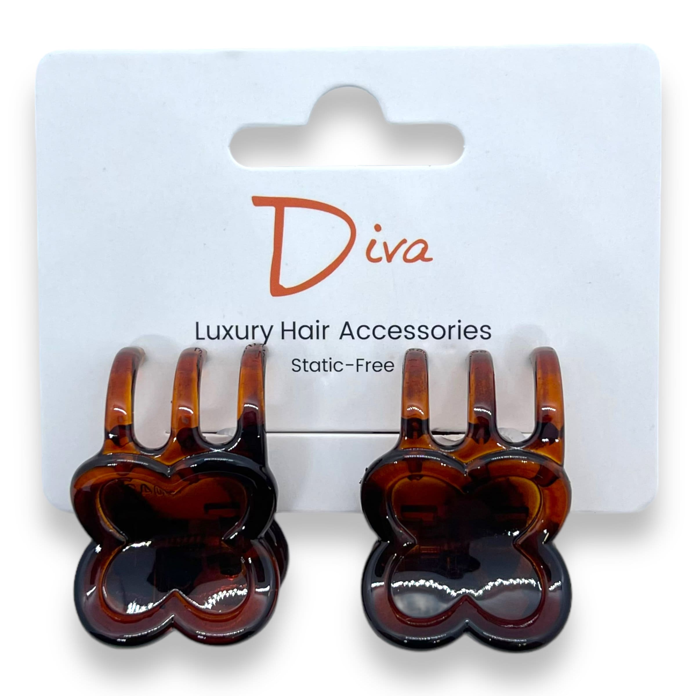 Clover Claw Hair Clips 2-Pack: Luxury Acrylic Hair Accessories (3cm)