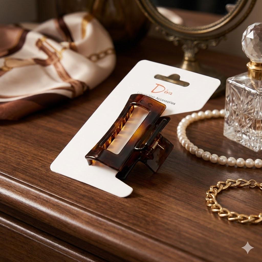 Korean Acrylic Claw Clip | Tortoiseshell Hair Accessories (6cm)