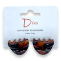 Diva 2-Pack Acrylic Claw Clips: Korean Luxury Hair Accessories (3cm)