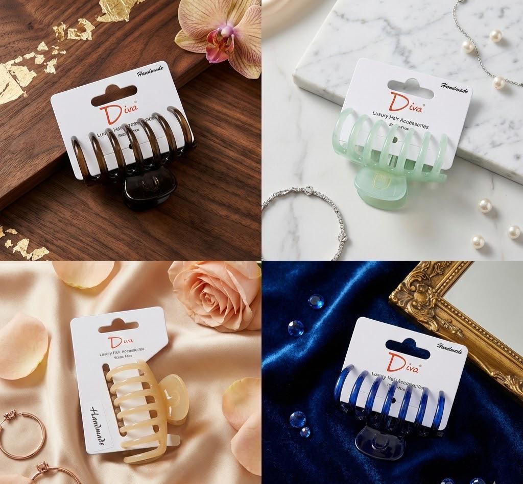 Handmade Bone Hair Claw Clip | Diva Luxury Hair Accessories, 7cm