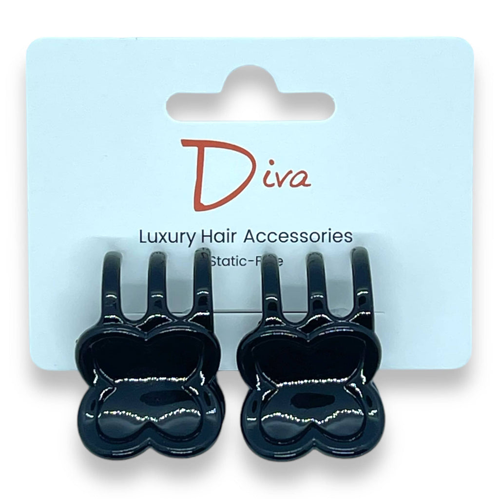 Clover Claw Hair Clips 2-Pack: Luxury Acrylic Hair Accessories (3cm)