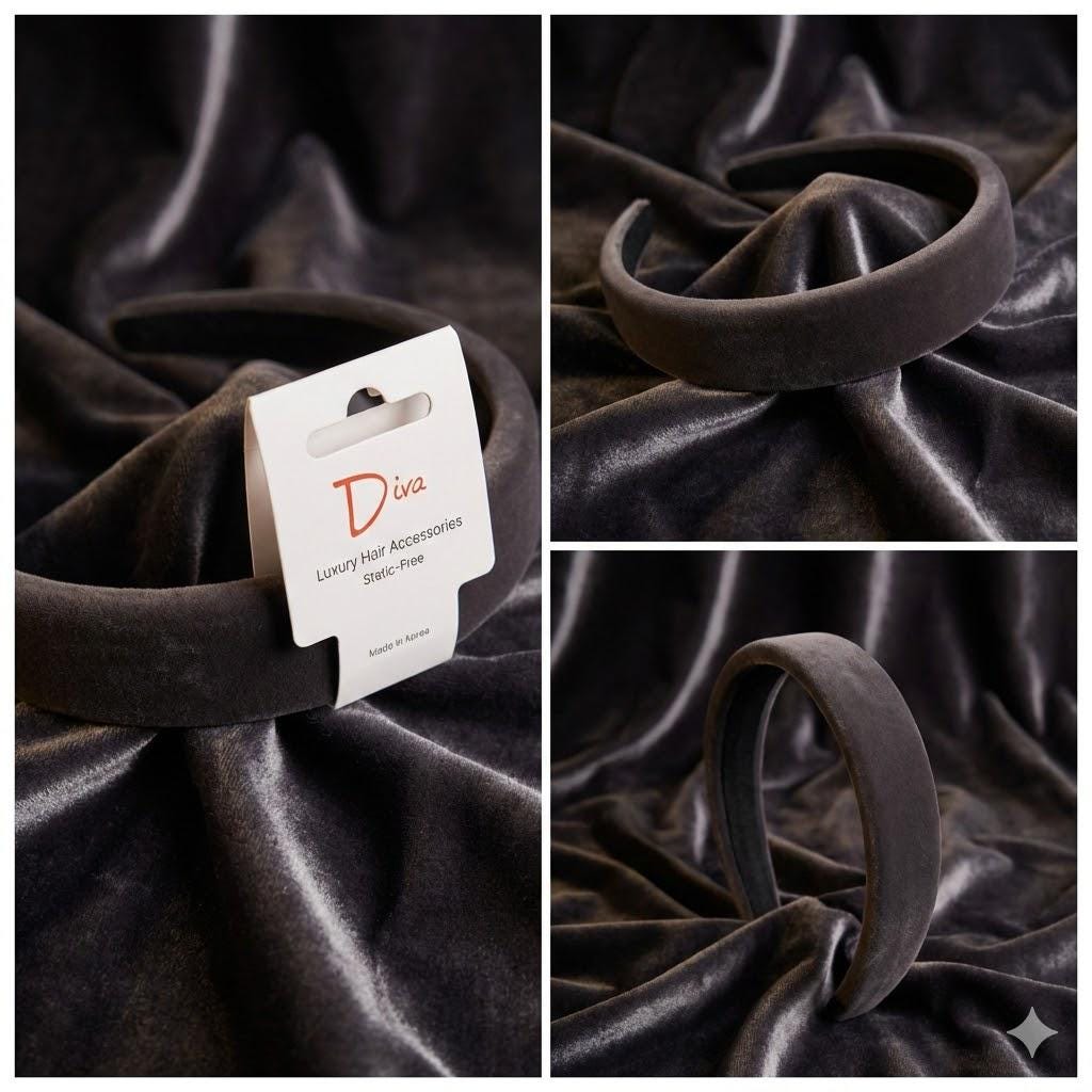Thick Velvet Headband | Handmade Seams, Static-Free Hair Accessory