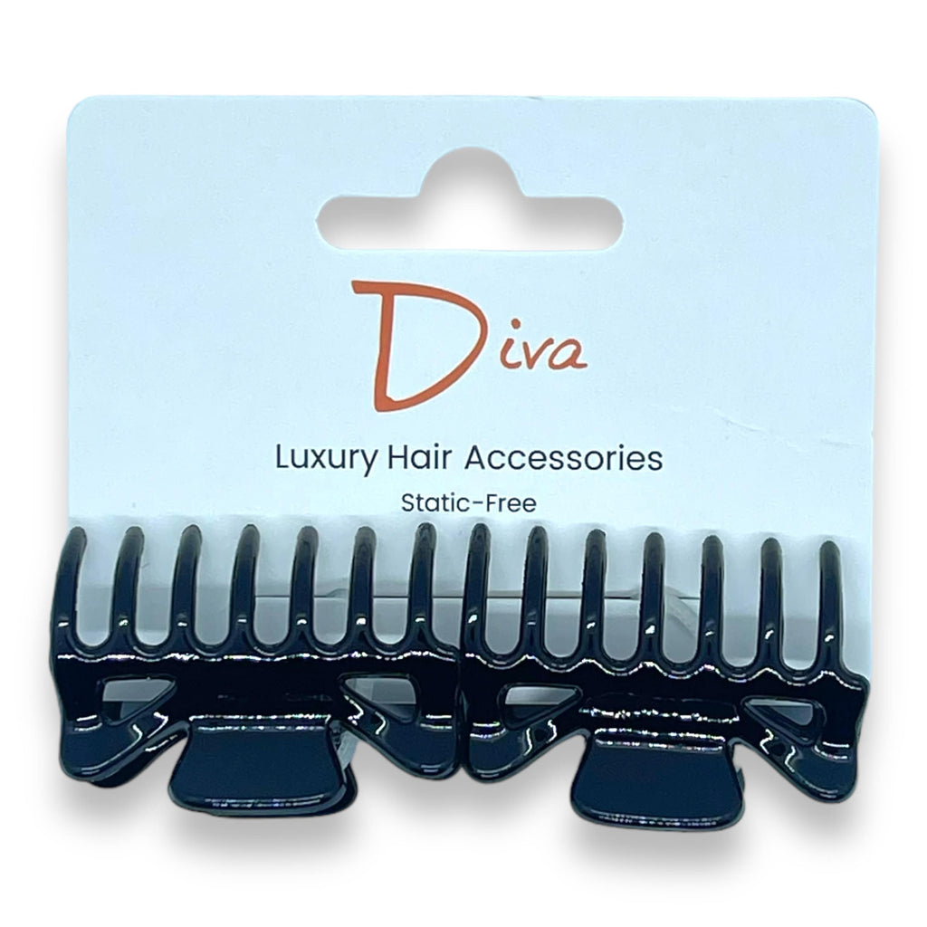 Diva Korean Claw Clips 2-Pack | Tortoiseshell Hair Accessories