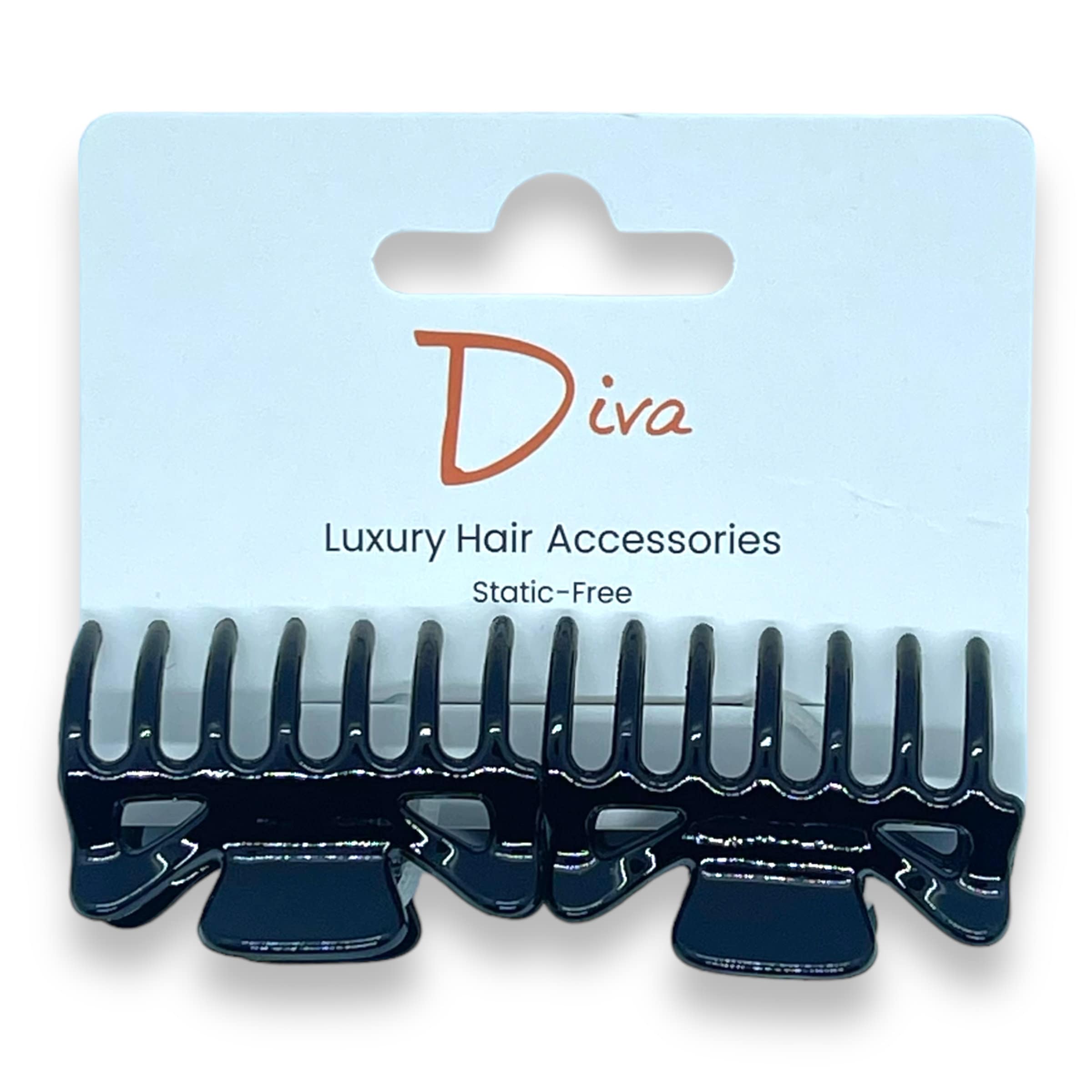 Diva Korean Claw Clips 2-Pack | Tortoiseshell Hair Accessories