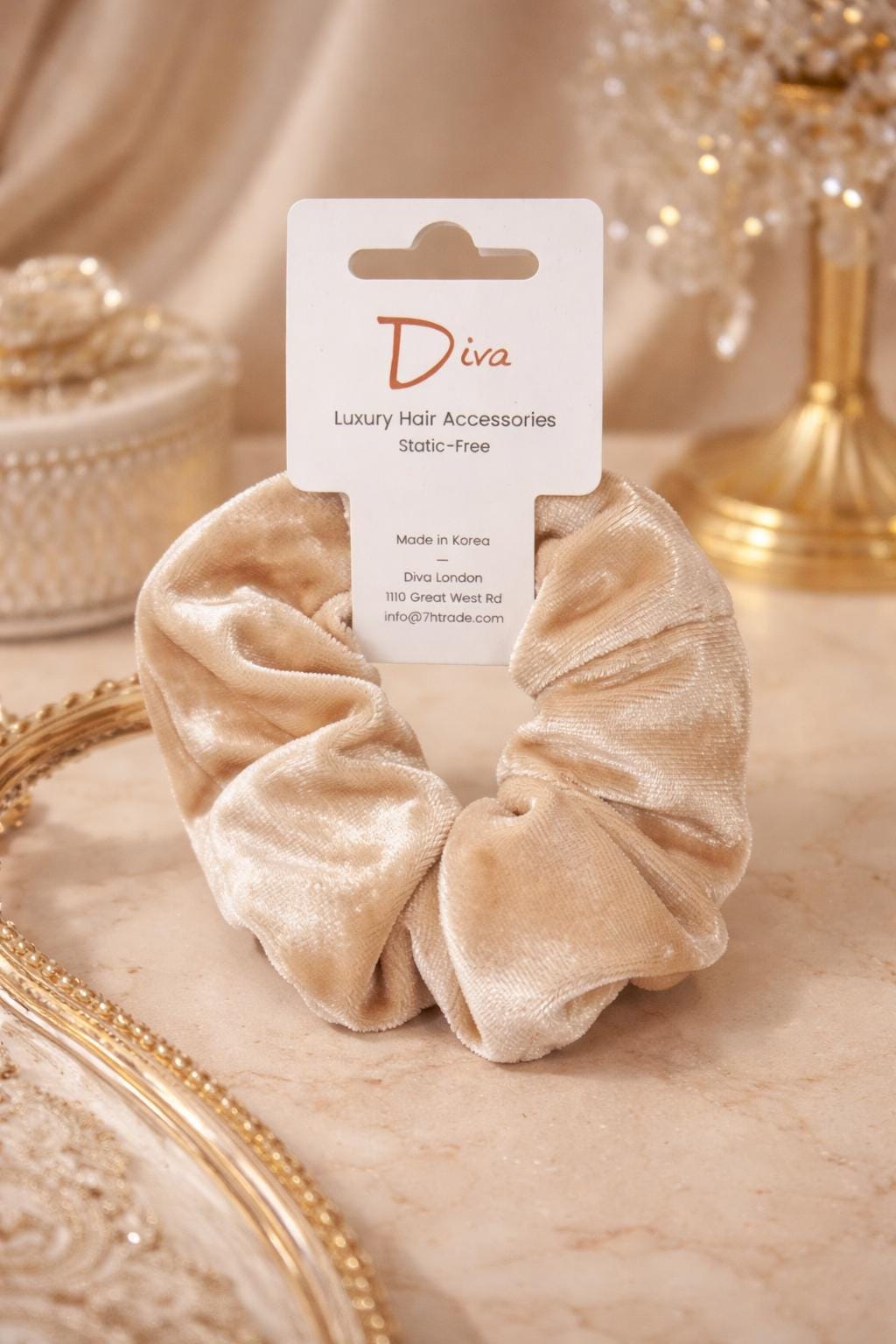 Luxury Velvet Scrunchies – Static-Free Hair Ties, Made in Korea