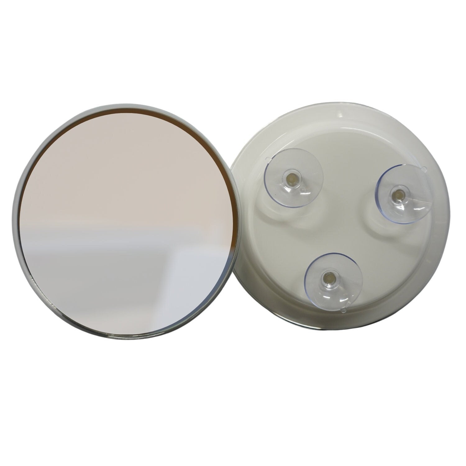 Diva 5x/7x/10x Magnifying Suction Pad Mirror | Portable, travel-friendly | Premium Plastic | Minimalist | Wall Mirror | Chrome, Gold, White