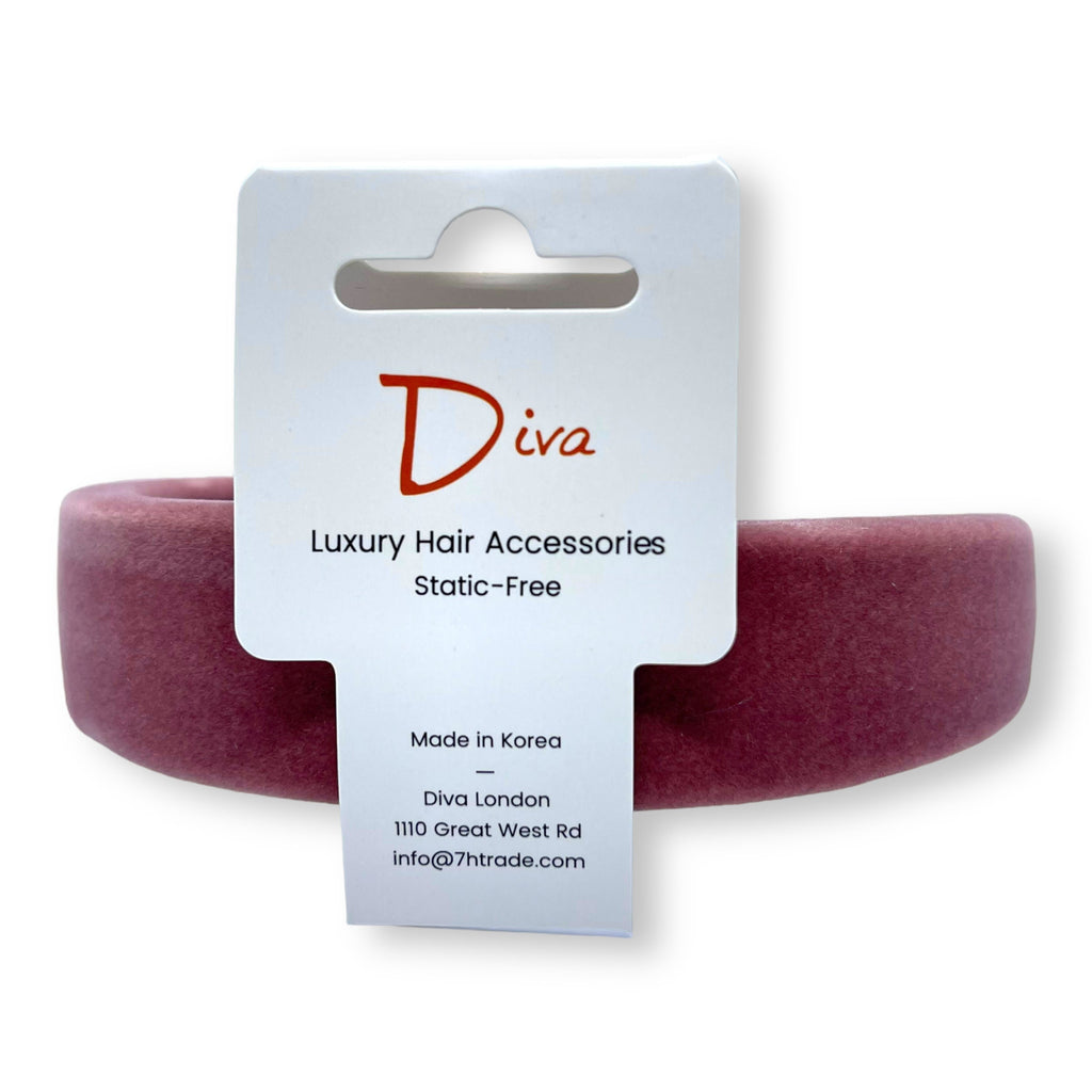 Pink Velvet Headband: Thick Luxury Hair Accessory