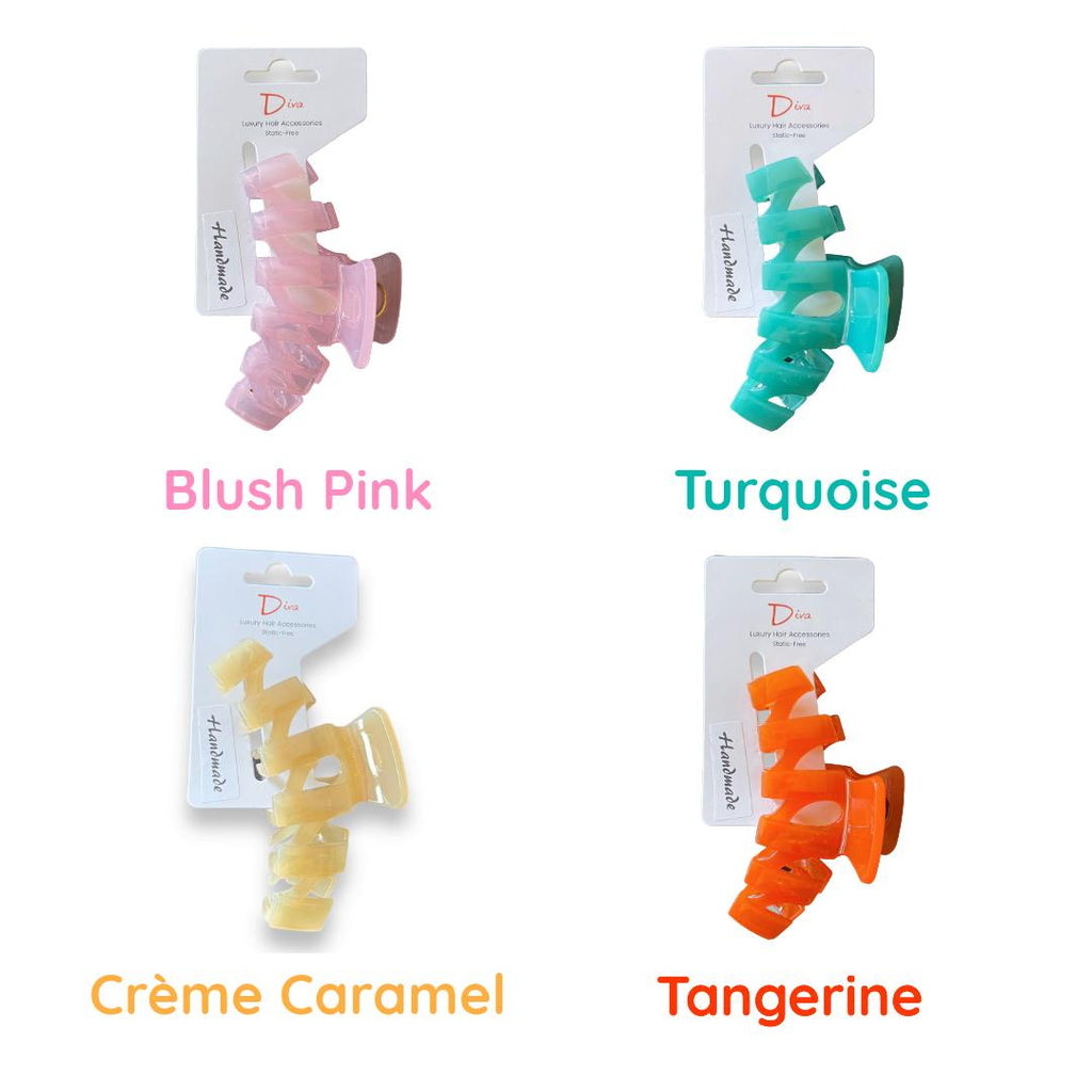 Handmade XLarge Zigzag Claw Clip | Thick Hair Accessory