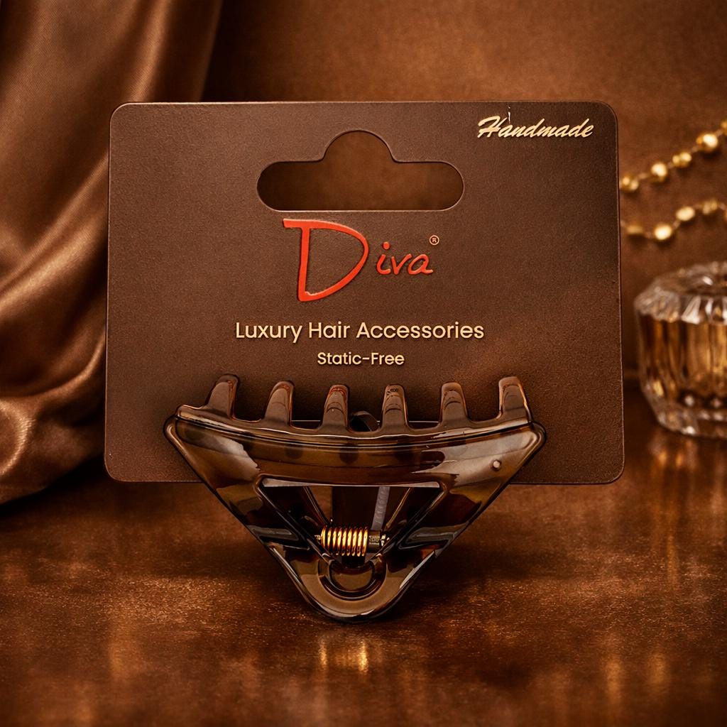 Handmade Delta Claw Clip: Luxury Hair Accessory for Thick Hair (5.5cm)