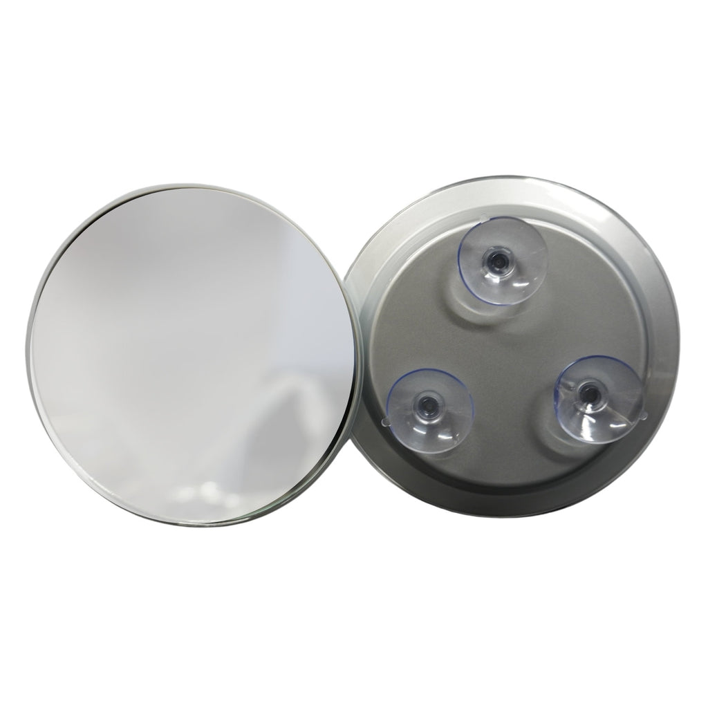 Diva 5x/7x/10x Magnifying Suction Pad Mirror | Portable, travel-friendly | Premium Plastic | Minimalist | Wall Mirror | Chrome, Gold, White