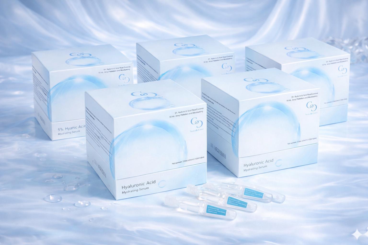 Noix de coco 5% Hyaluronic Acid Serum – 30-Day Travel Ampoules