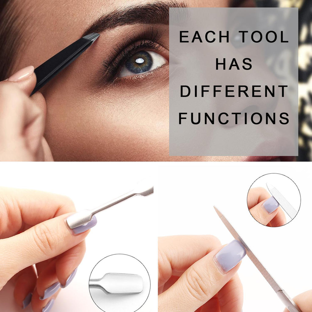 Pointed Tweezers | Brushed Stainless Steel Manicure Tool