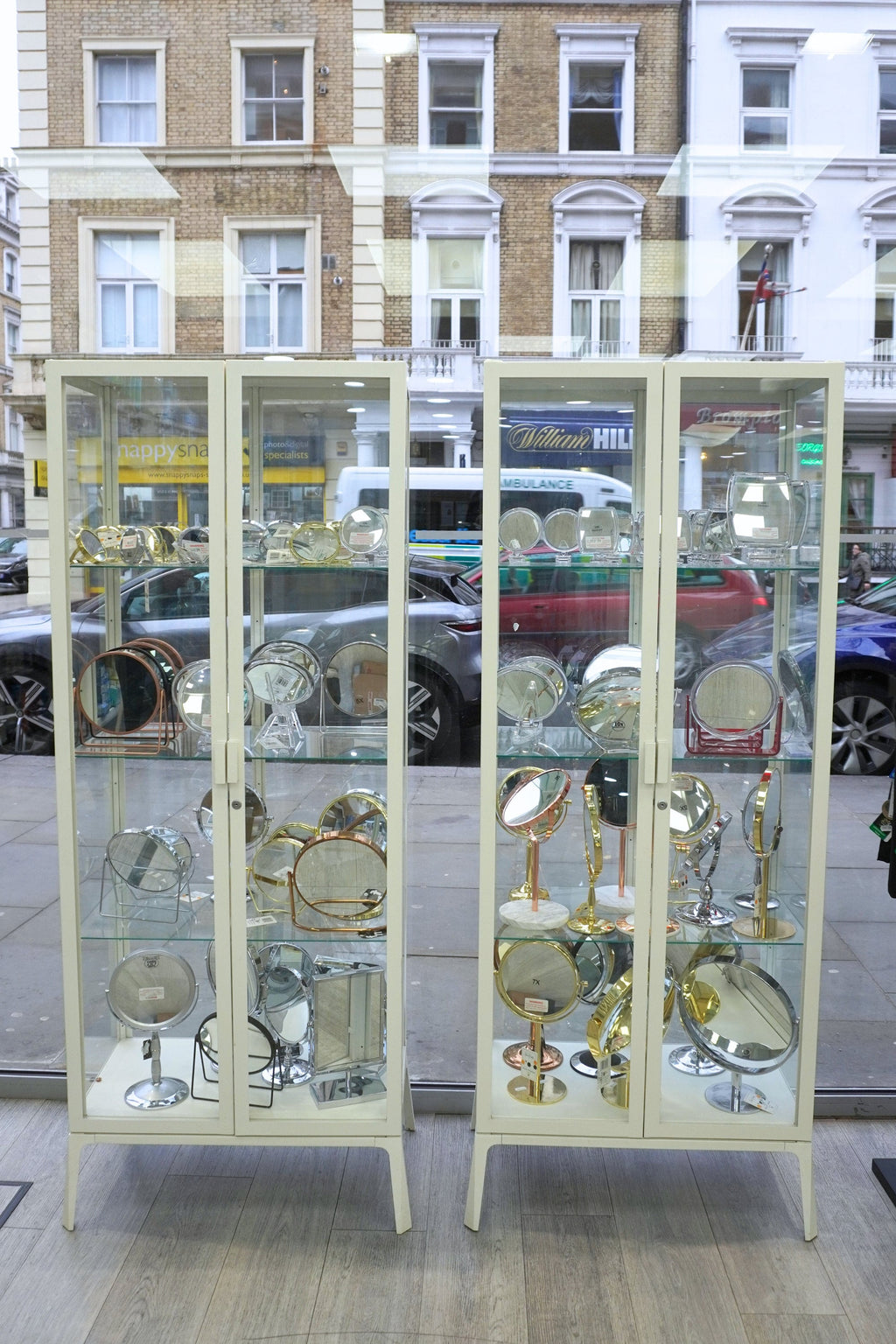 Diva 1x/3x/5x/10x Magnifying Mirror (C) | Double-Sided | Premium Metal | Minimalist | Tabletop Mirror | Freestanding Makeup | Chrome Plated