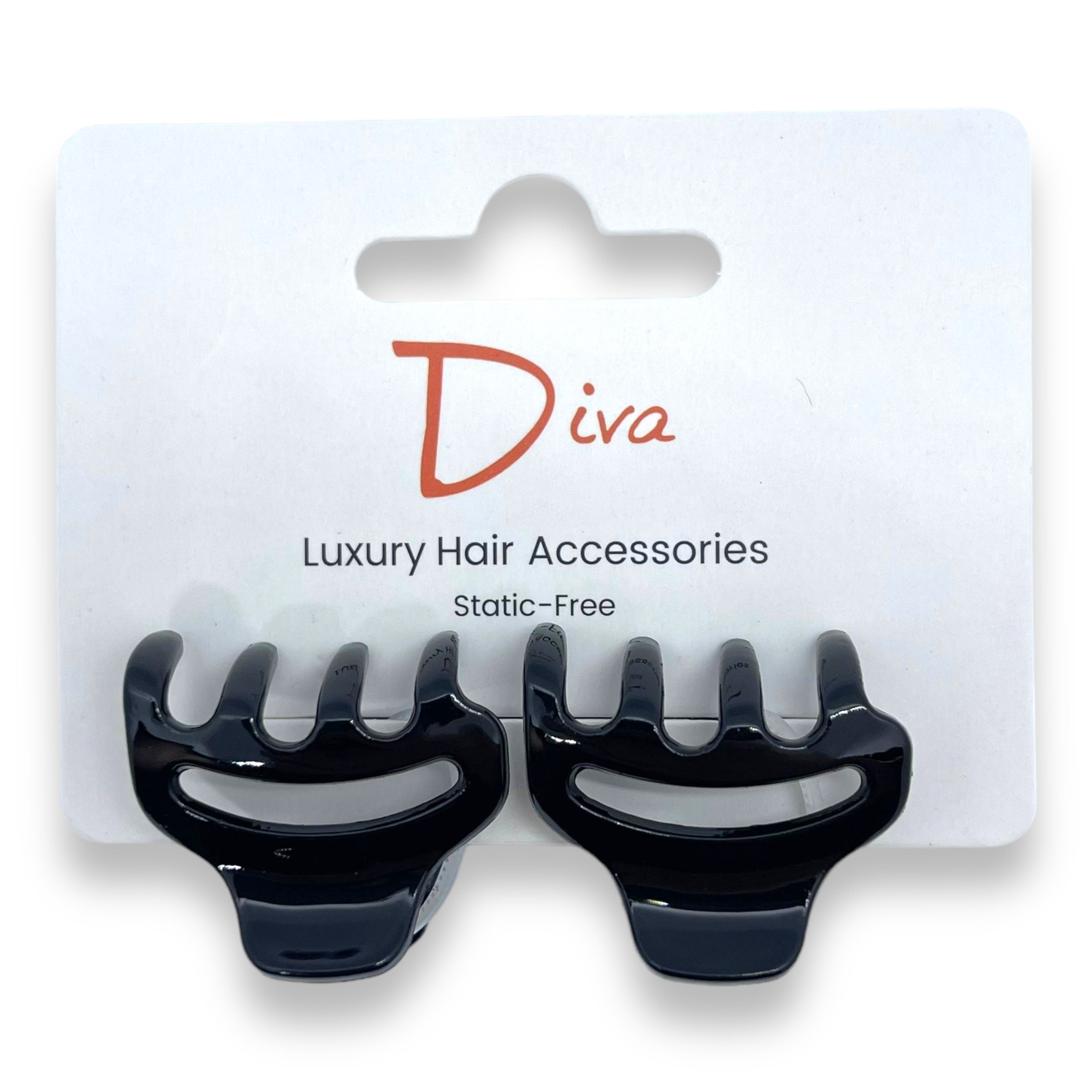 Diva Korean Claw Clips: Luxury Acrylic Hair Accessories (3cm)