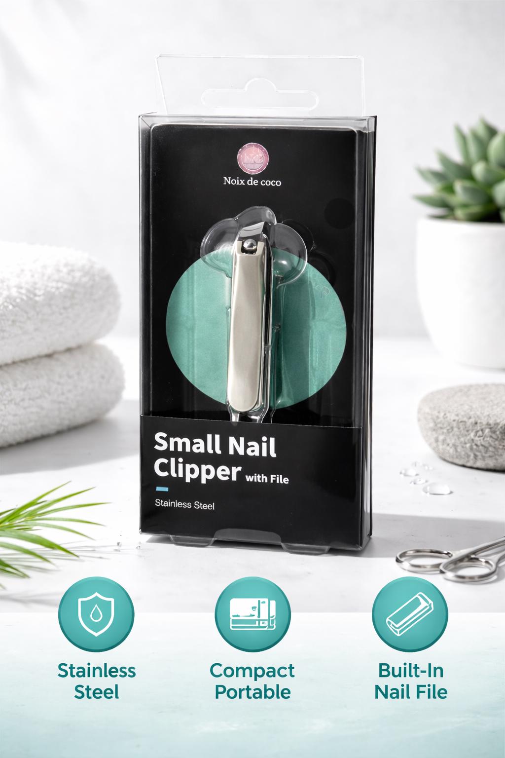 Small Stainless Steel Nail Clipper with File | Diva Manicure Tool
