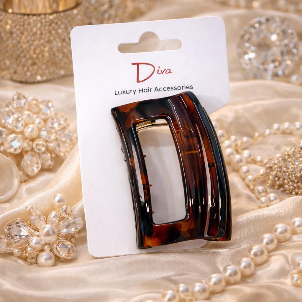 Tortoiseshell Acrylic Claw Clip | Korean Luxury Hair Accessories