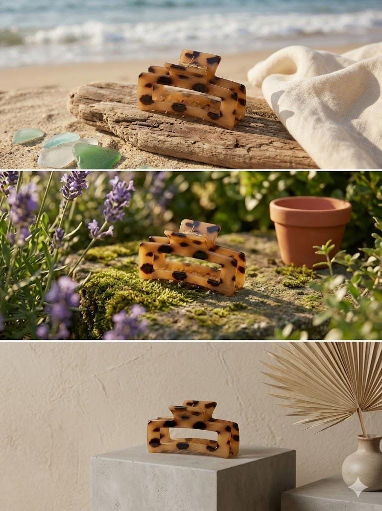 Tortoiseshell Rectangle Claw Clip – French Style Hair Barrette