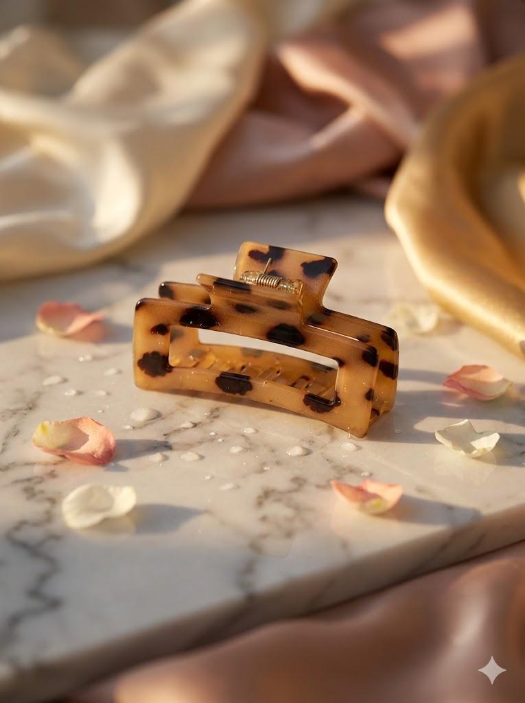 Tortoiseshell Rectangle Claw Clip – French Style Hair Barrette