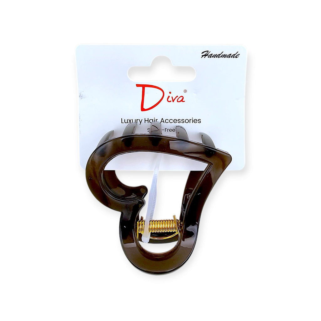 Handmade Heart Claw Clip | Static-Free Hair Accessory for Thick Hair