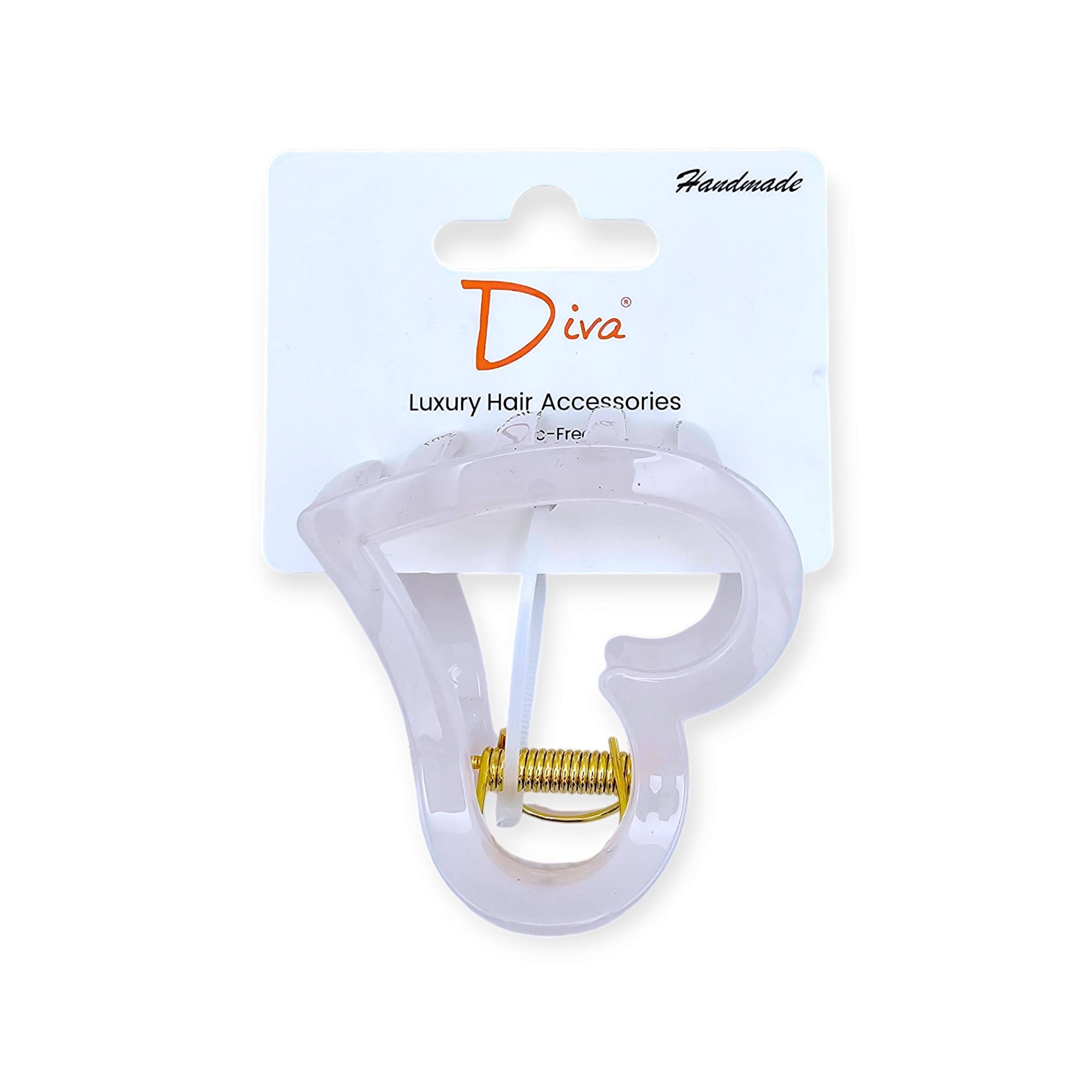 Handmade Heart Claw Clip | Static-Free Hair Accessory for Thick Hair