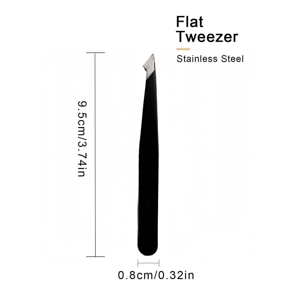 Flat Tweezers | Brushed Stainless Steel, Gift Box