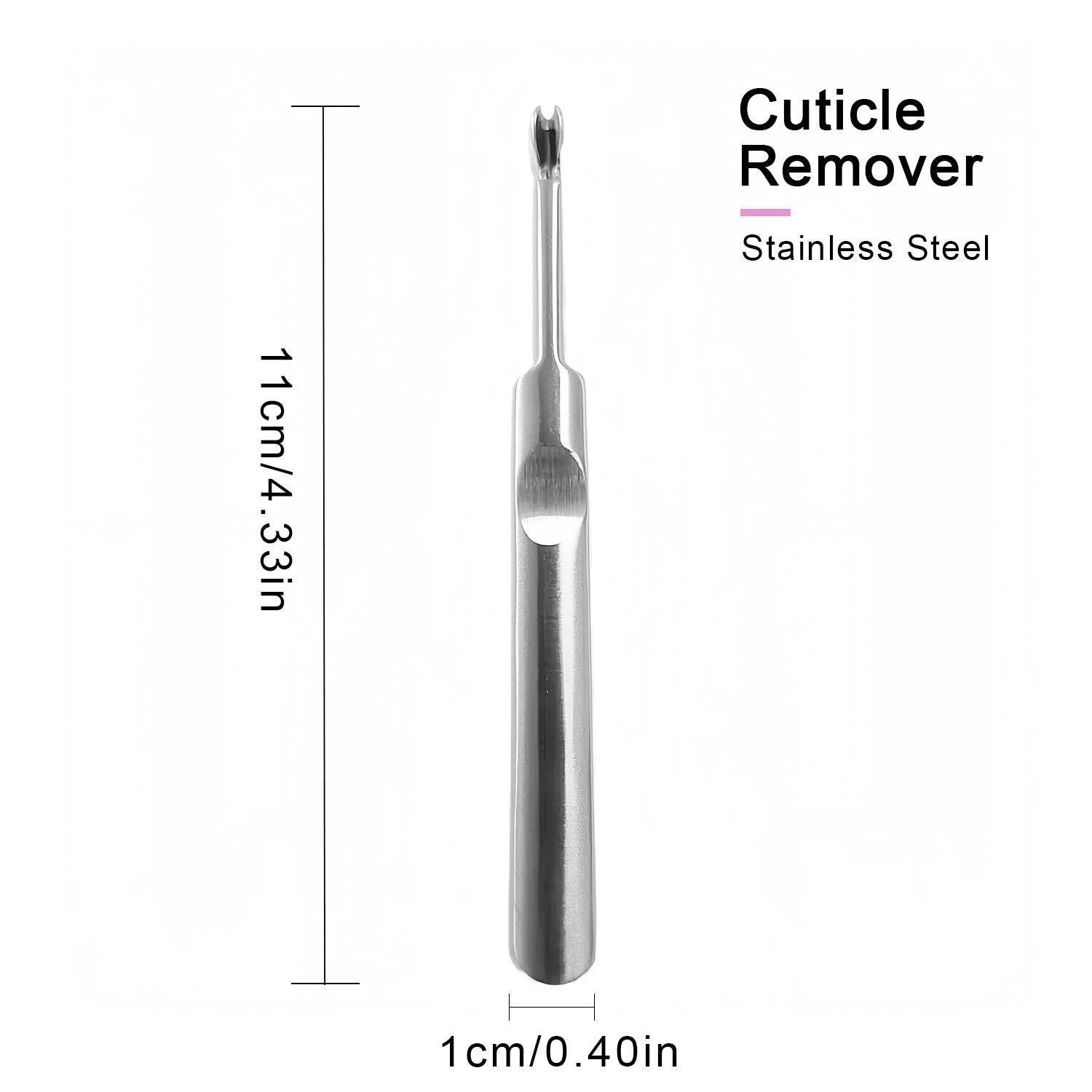 Diva Cuticle Remover: Brushed Stainless Steel Manicure Tool