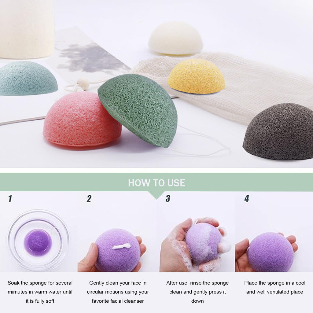 Organic Konjac Facial Sponge: Gentle Exfoliation, Korean Skincare