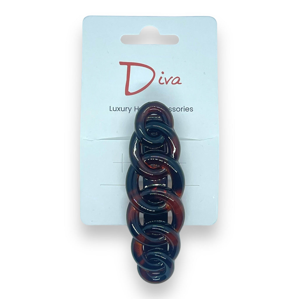 Tortoiseshell Ring Barrette | Diva Korean Hair Clip, Fine-Medium Hair