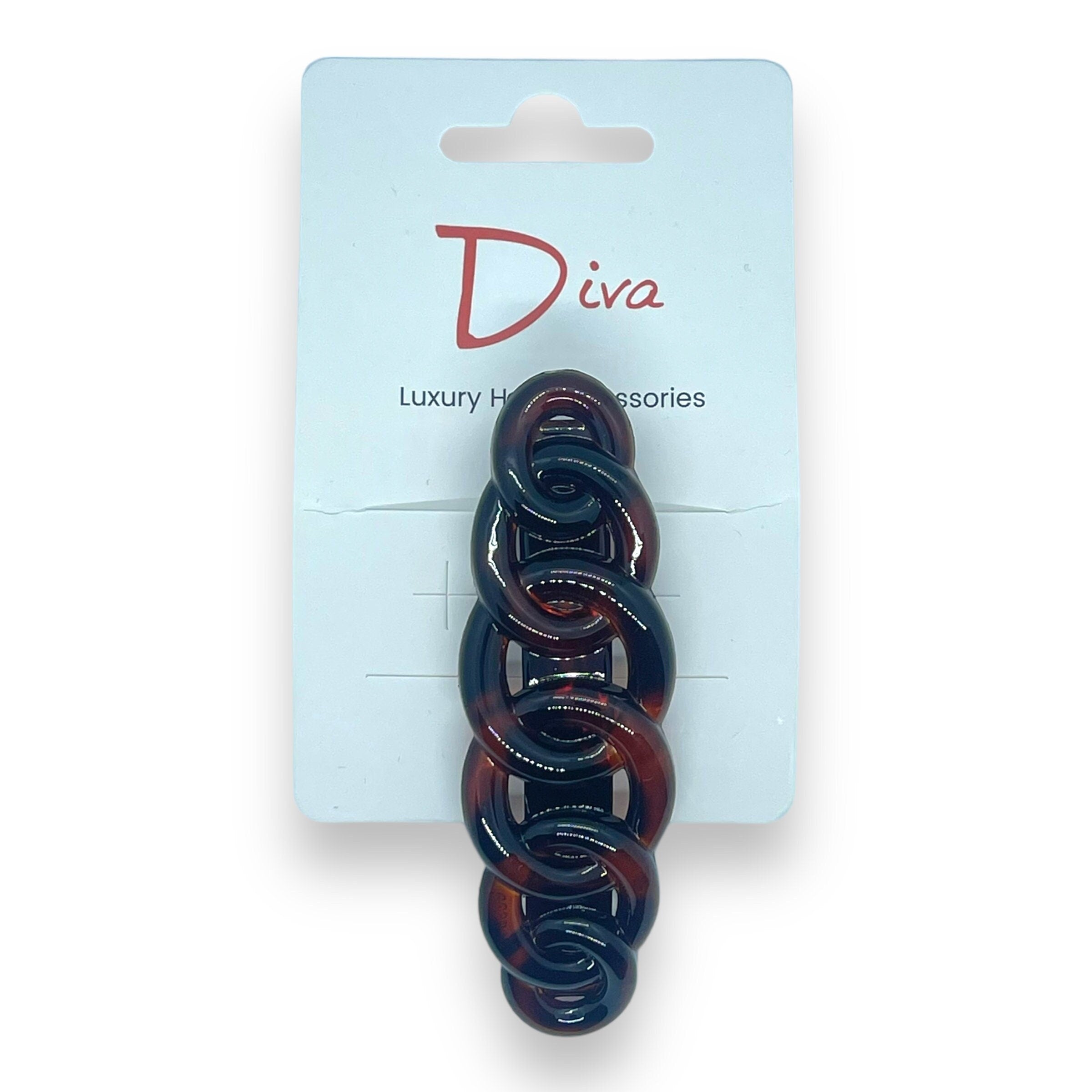 Tortoiseshell Ring Barrette | Diva Korean Hair Clip, Fine-Medium Hair