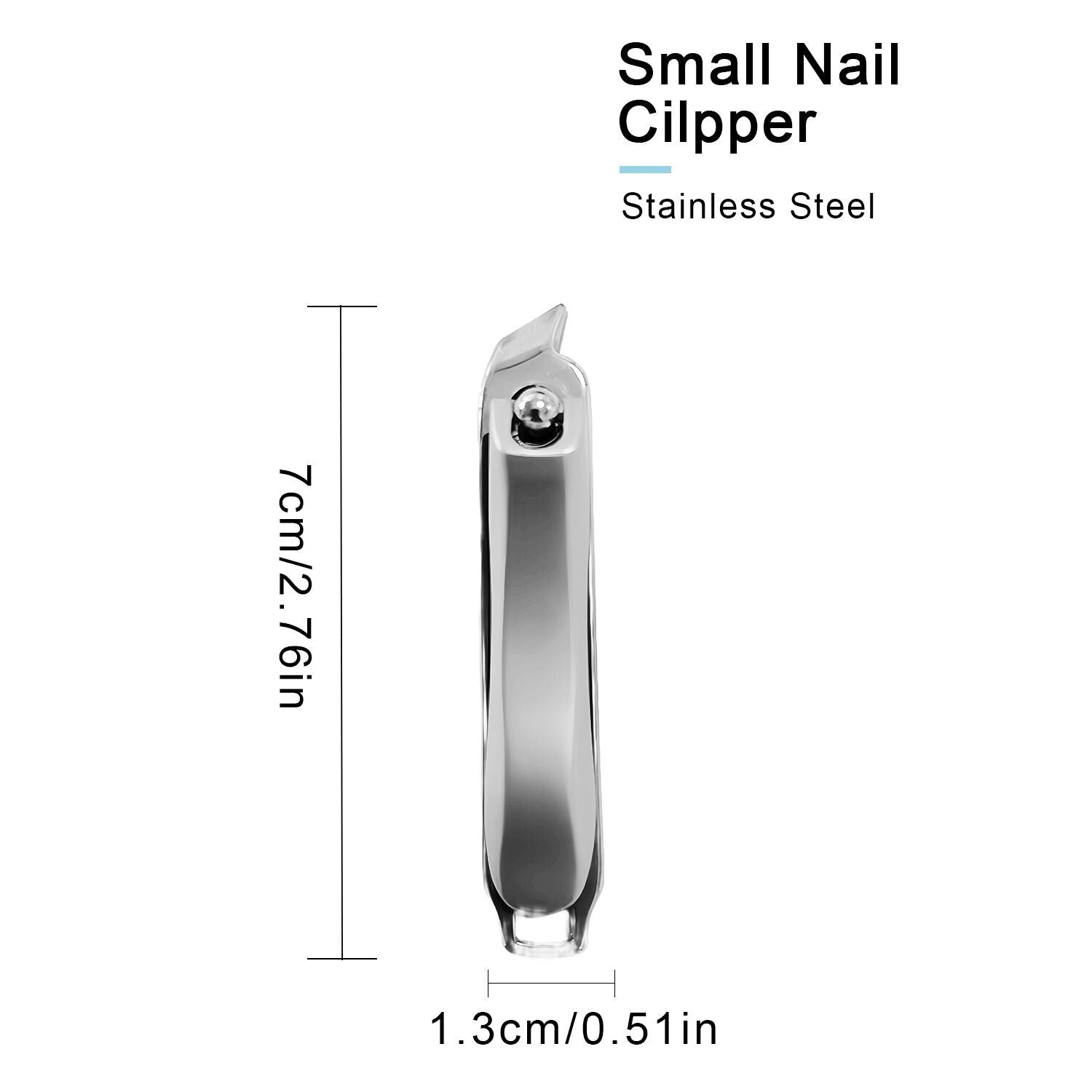 Small Stainless Steel Nail Clipper with File | Diva Manicure Tool