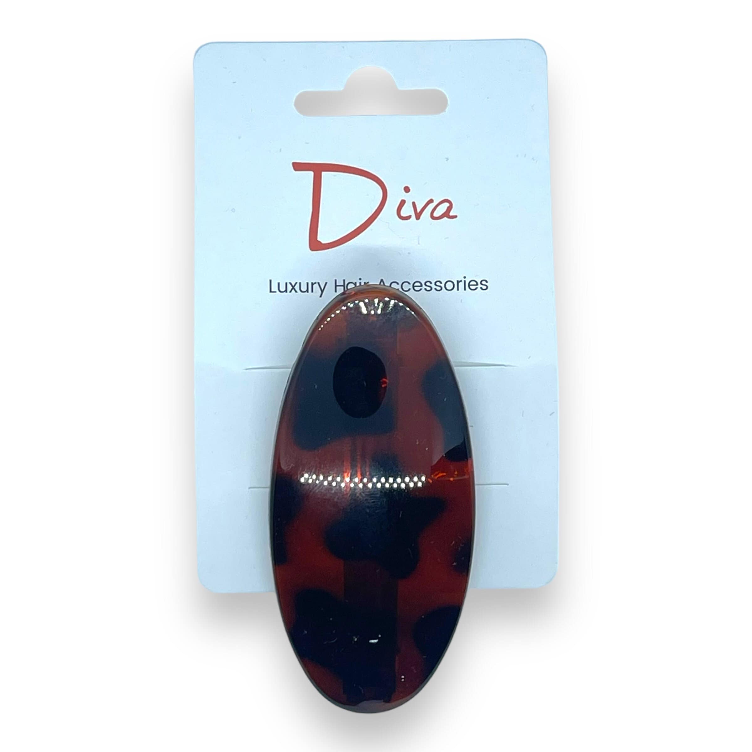 Diva Oval Barrettes 9.5cm | Luxury Hair Accessories | Fine-Medium Hair | Three Colours | Gift for Her | Minimalist Style | Premium Finish